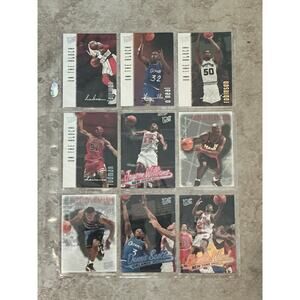9 fleer ultra basketball card lot with sleeve